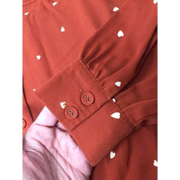 Allegra K Womens Long Sleeve Button Up Shirt with Collar (XS) - Picture 7 of 10